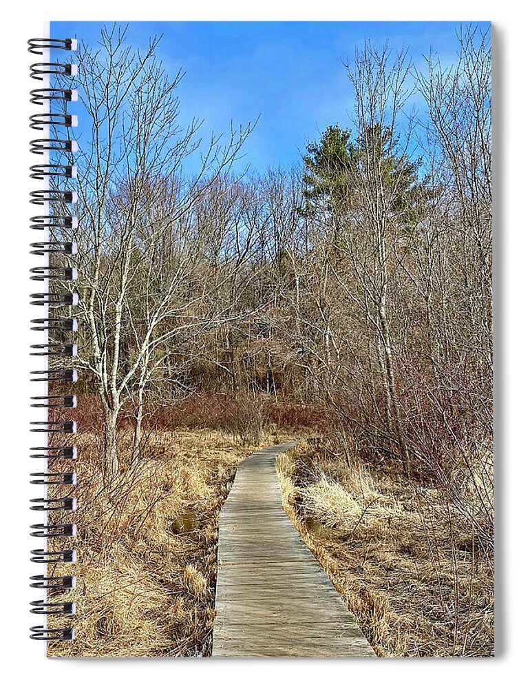 Cold Spiral Notebook featuring the photograph Cold Harbor Trail by Monika Salvan