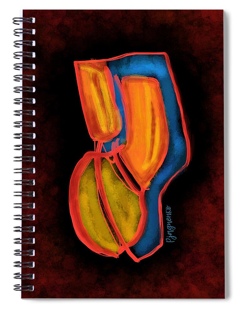 Collage Spiral Notebook featuring the digital art Collage #21 by Ljev Rjadcenko