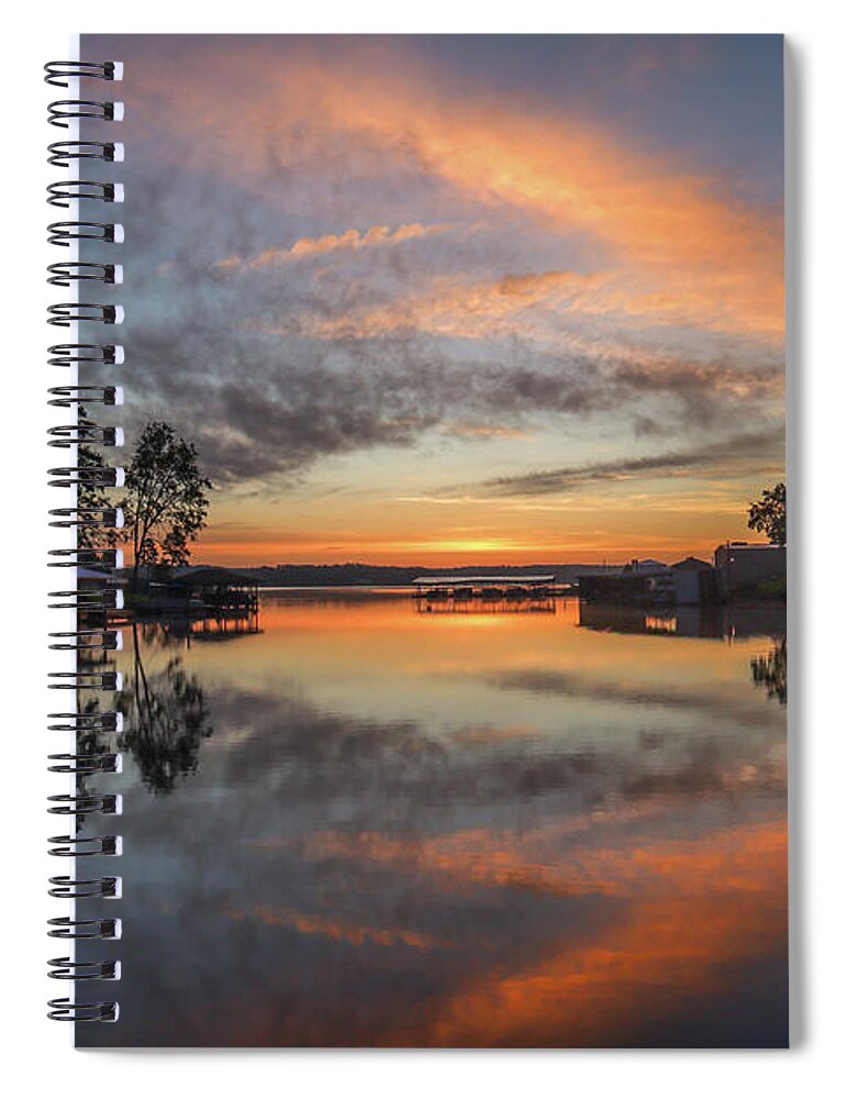 Lake Spiral Notebook featuring the photograph Color Intersections Cove by Ed Williams