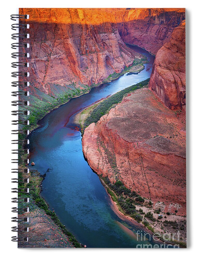 America Spiral Notebook featuring the photograph Colorado River Bend by Inge Johnsson