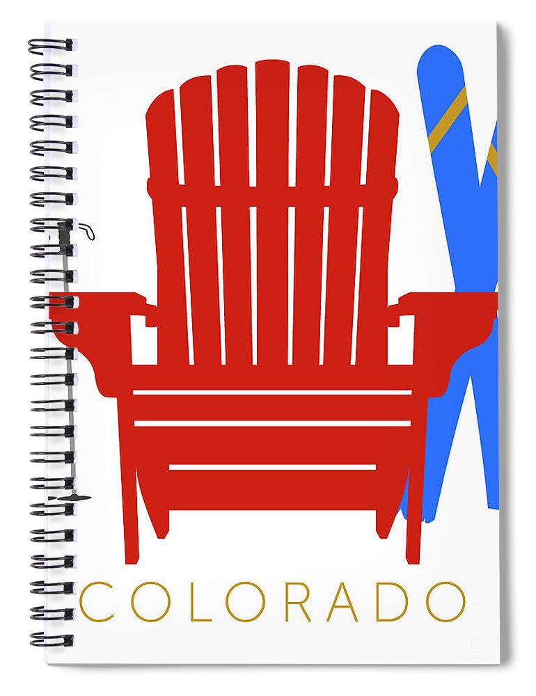 Colorado Spiral Notebook featuring the digital art Colorado by Sam Brennan