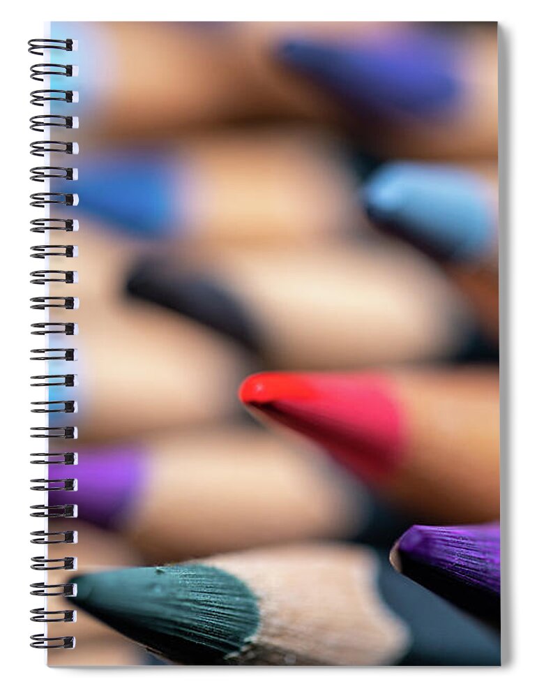 Pencil Spiral Notebook featuring the photograph Colored Pencils 4 by Amelia Pearn