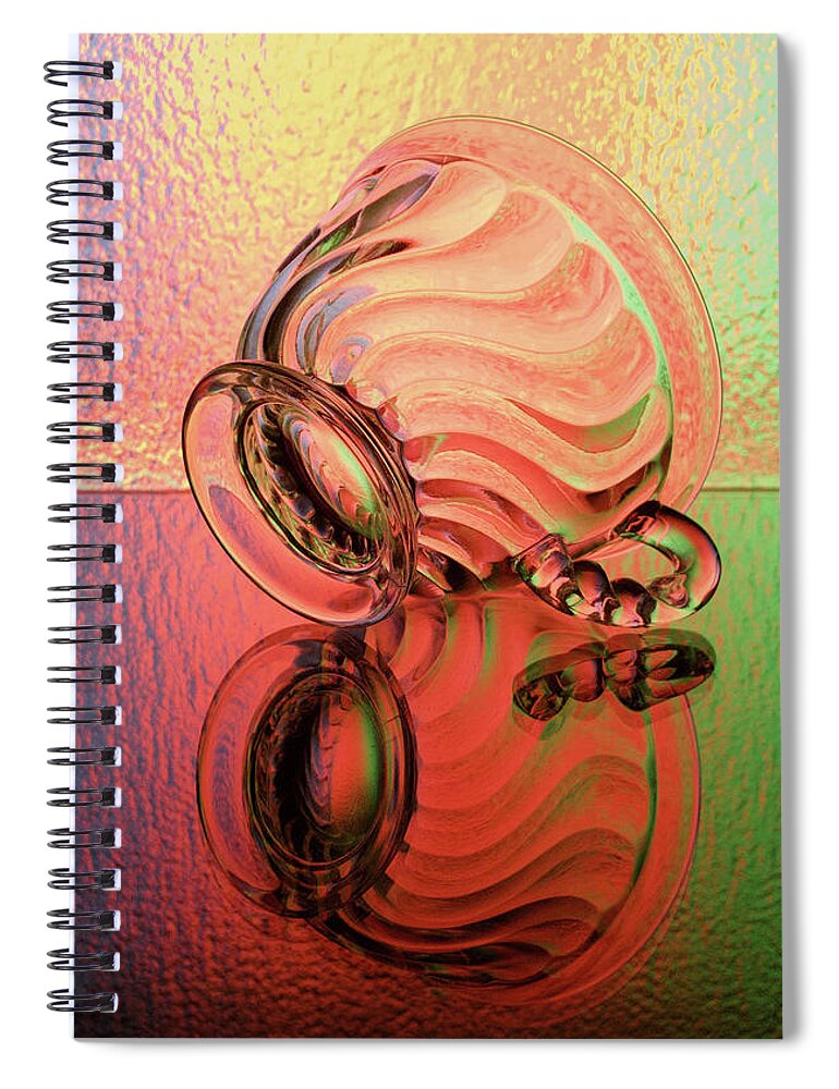 Colored Reflections Spiral Notebook featuring the photograph Colored Reflections by Sylvia Goldkranz