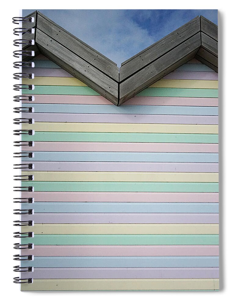 Richard Reeve Spiral Notebook featuring the photograph Colorful Beach Hut by Richard Reeve