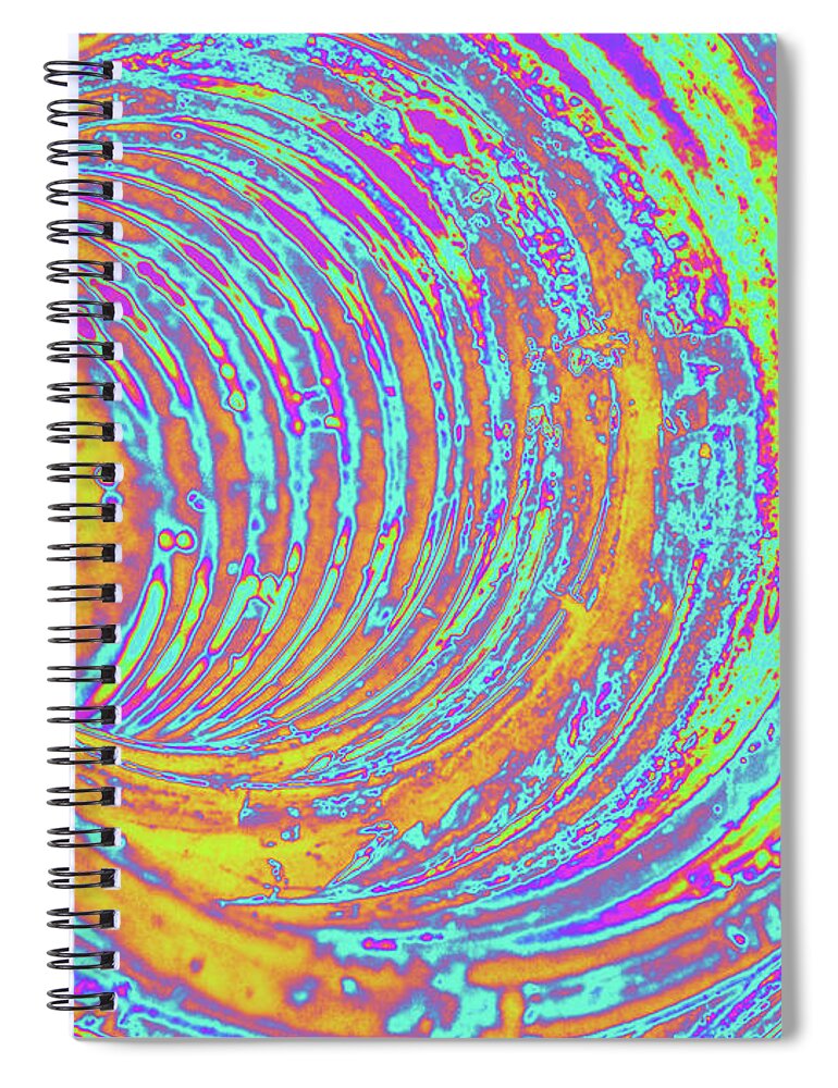Insulator Spiral Notebook featuring the digital art Colorful Circles Abstract by Phil Perkins