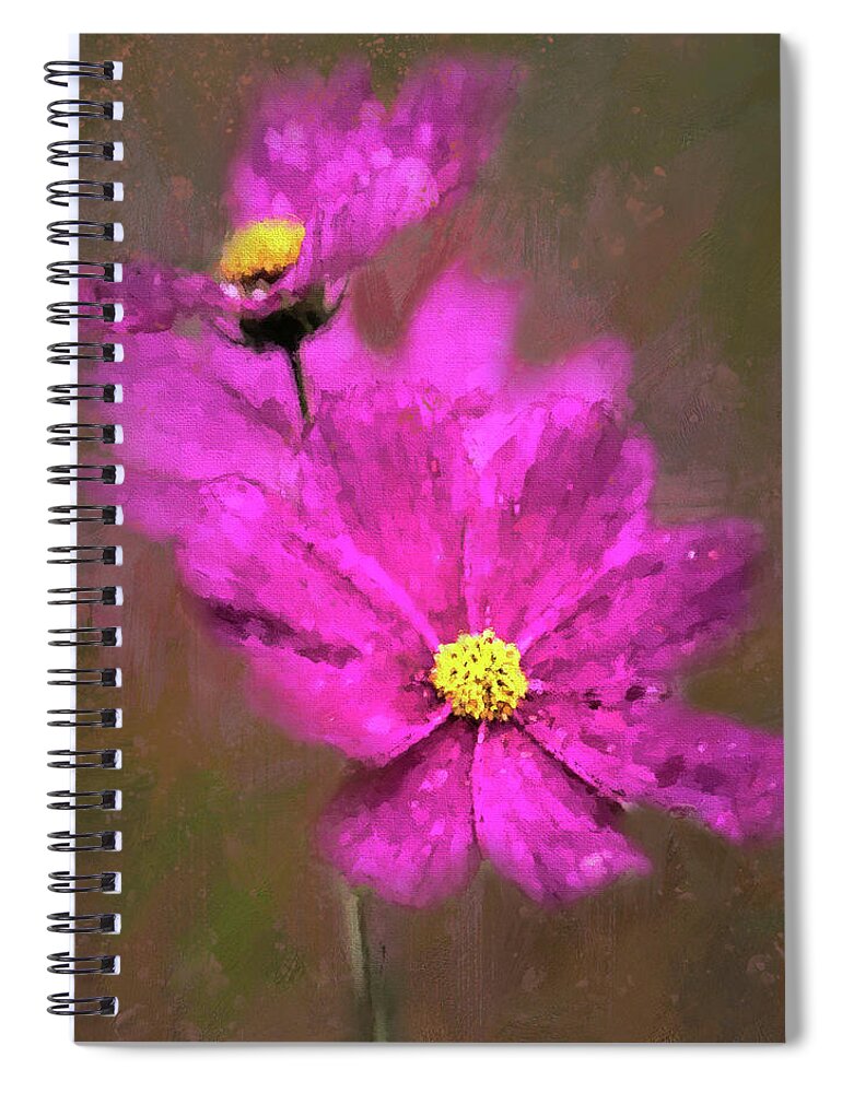 Cosmos Spiral Notebook featuring the photograph Colorful Cosmos by HH Photography of Florida