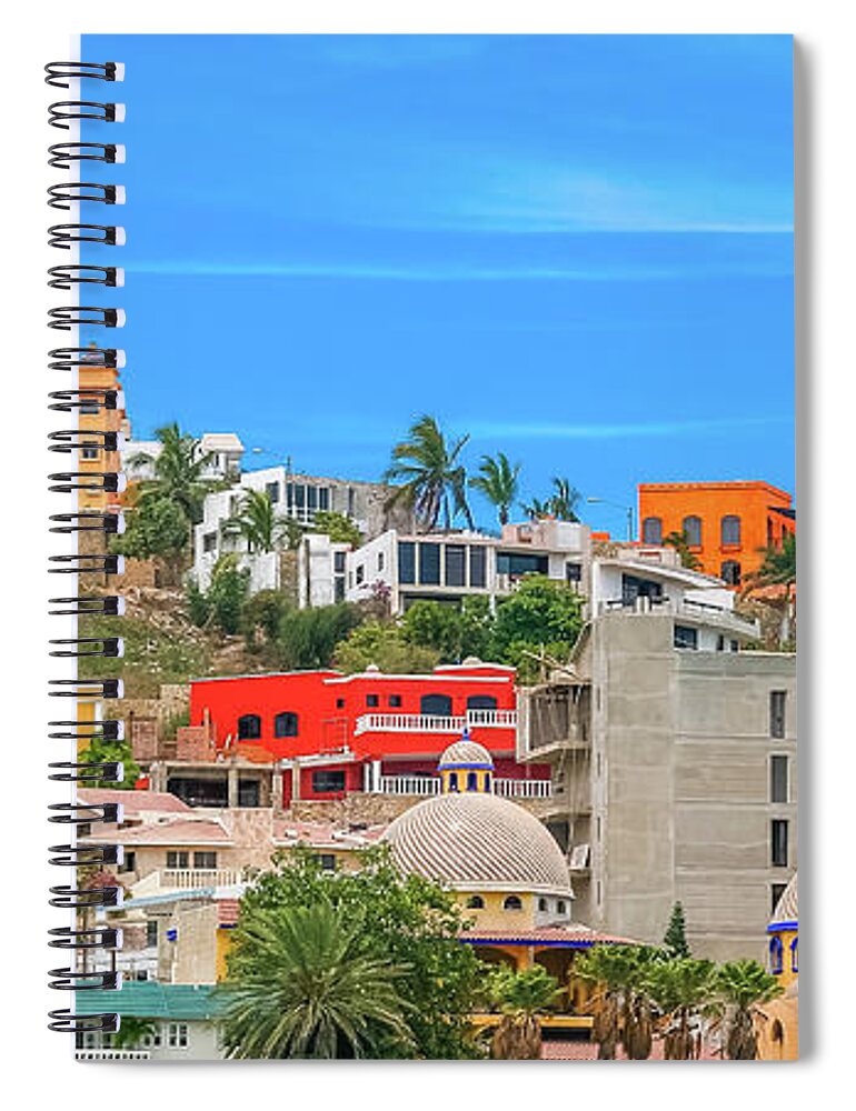 Architecture Spiral Notebook featuring the photograph Colorful Hilltop Condos by Darryl Brooks