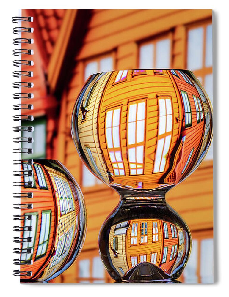 Refraction Spiral Notebook featuring the photograph Colorful Houses by Elvira Peretsman