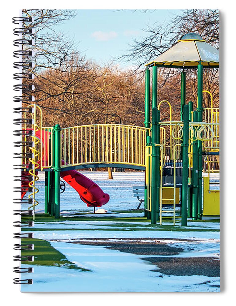 Colorful Spiral Notebook featuring the photograph Colorful Playground by Cathy Kovarik