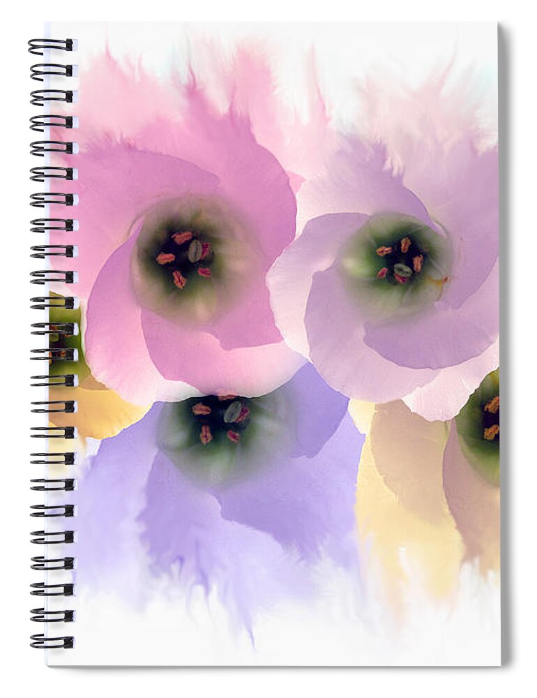 Abstract Spiral Notebook featuring the digital art Colorful spirit by Mehran Akhzari