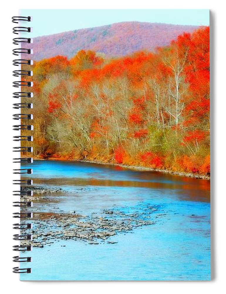Autumn Spiral Notebook featuring the photograph Coloring The Kittatinny by Tami Quigley