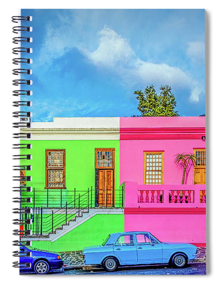 Colorful Spiral Notebook featuring the photograph Colors of Cape Town by Marcy Wielfaert
