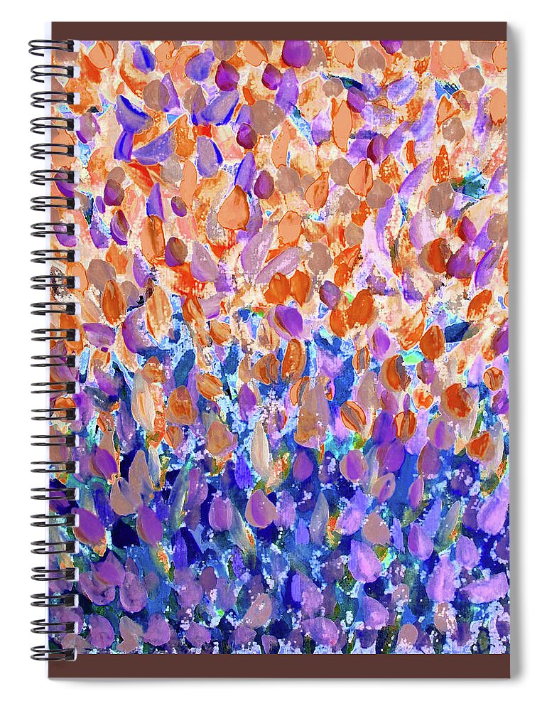 Orange Spiral Notebook featuring the painting Colors of Sally by Corinne Carroll