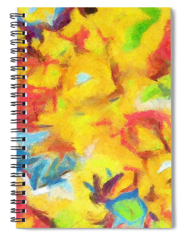 Complex Spiral Notebook featuring the painting Colors over Colors 2 by Stefano Senise