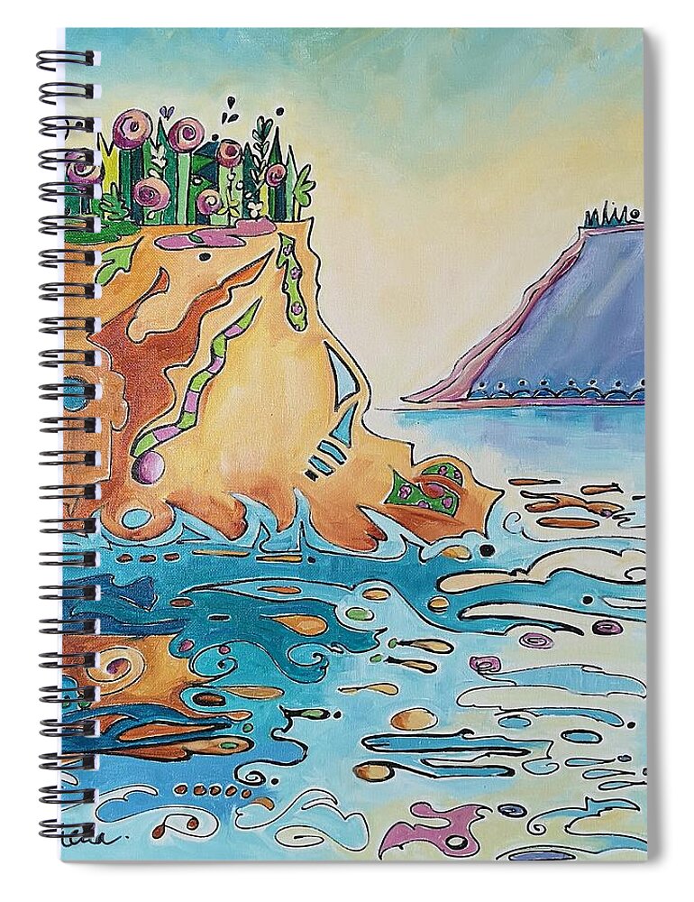 Landscape Spiral Notebook featuring the painting Colours of Canada by Sheila Romard