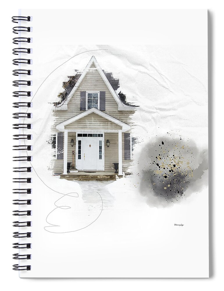 Door Spiral Notebook featuring the mixed media Colours of Early Spring by Moira Law