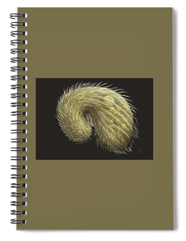 Colpoda Spiral Notebook featuring the digital art Colpoda by Kate Solbakk