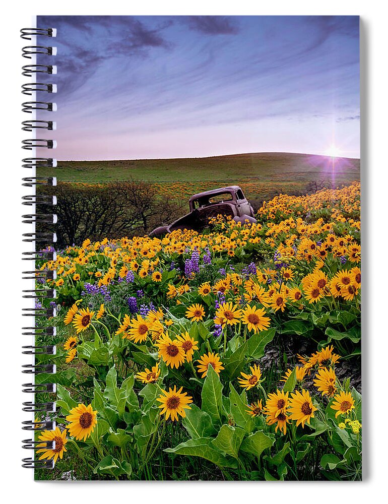Columbia Hills Sunrise Spiral Notebook featuring the photograph Columbia Hills Sunrise by Wes and Dotty Weber