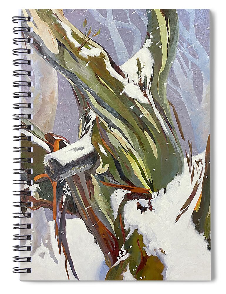 Snow Spiral Notebook featuring the painting Come Back To Me by Shirley Peters