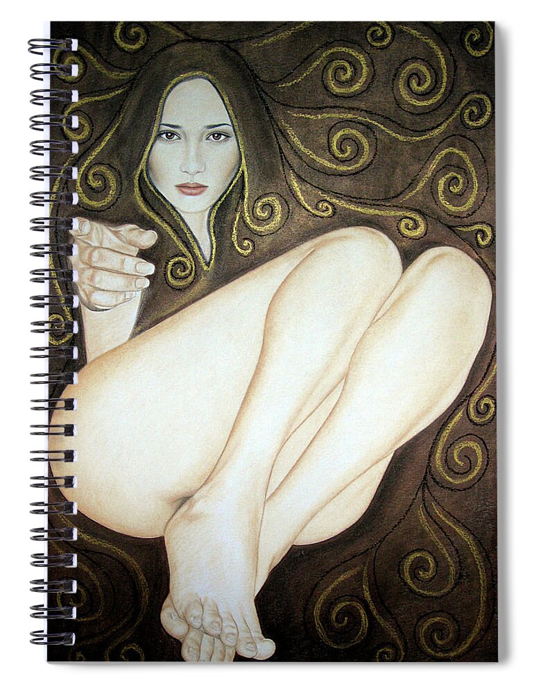 Come To Me Spiral Notebook featuring the painting Come To Me by Lynet McDonald