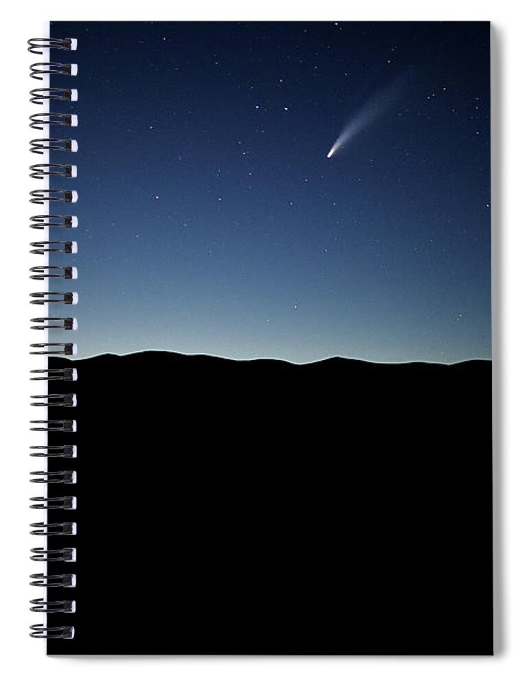 California Spiral Notebook featuring the photograph Comet NEOWISE and Dunes by Joseph Philipson