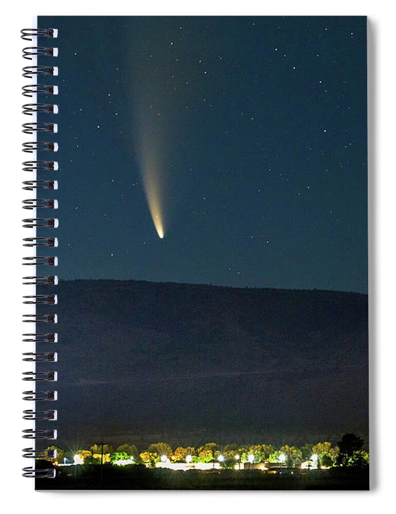 Comet Spiral Notebook featuring the photograph Comet NEOWISE Over Susanville by Randy Robbins