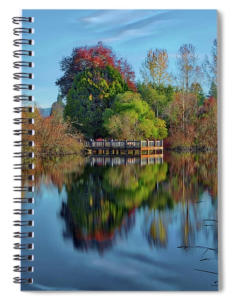 Long Exposure Spiral Notebook featuring the photograph Commonwealth Park by Loyd Towe Photography