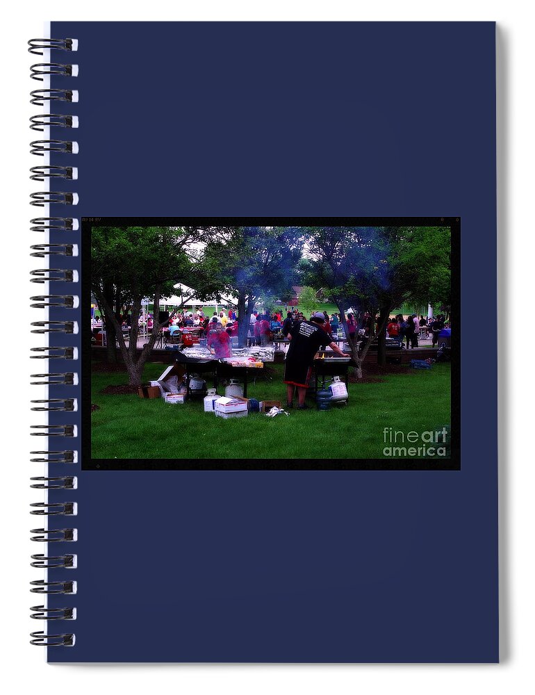 People Spiral Notebook featuring the photograph Community Picnic by Frank J Casella