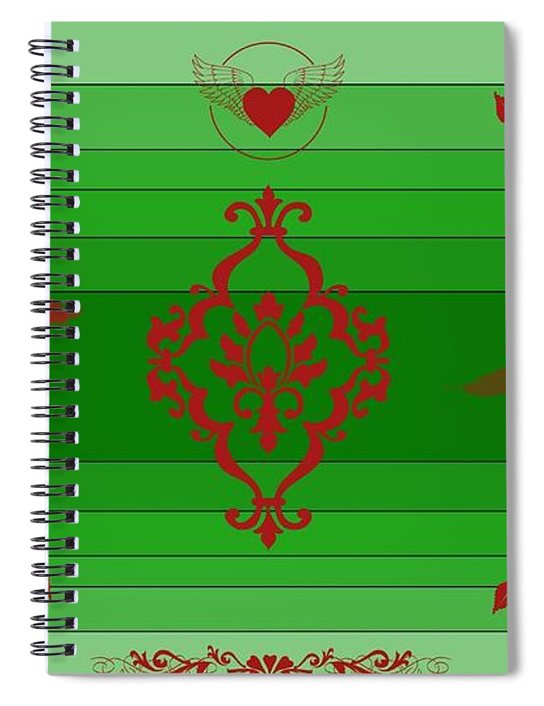 Rectangles Spiral Notebook featuring the digital art Complementary Design by Denise F Fulmer