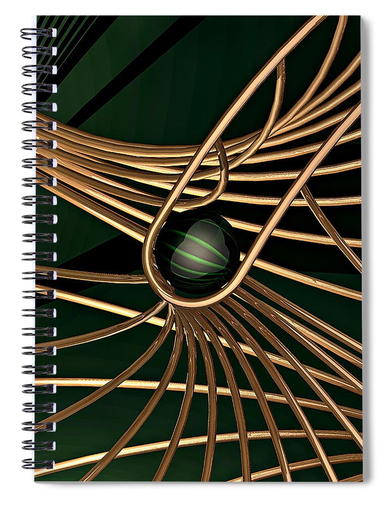 Digital Spiral Notebook featuring the photograph Composition 026 fragment by Andrei SKY