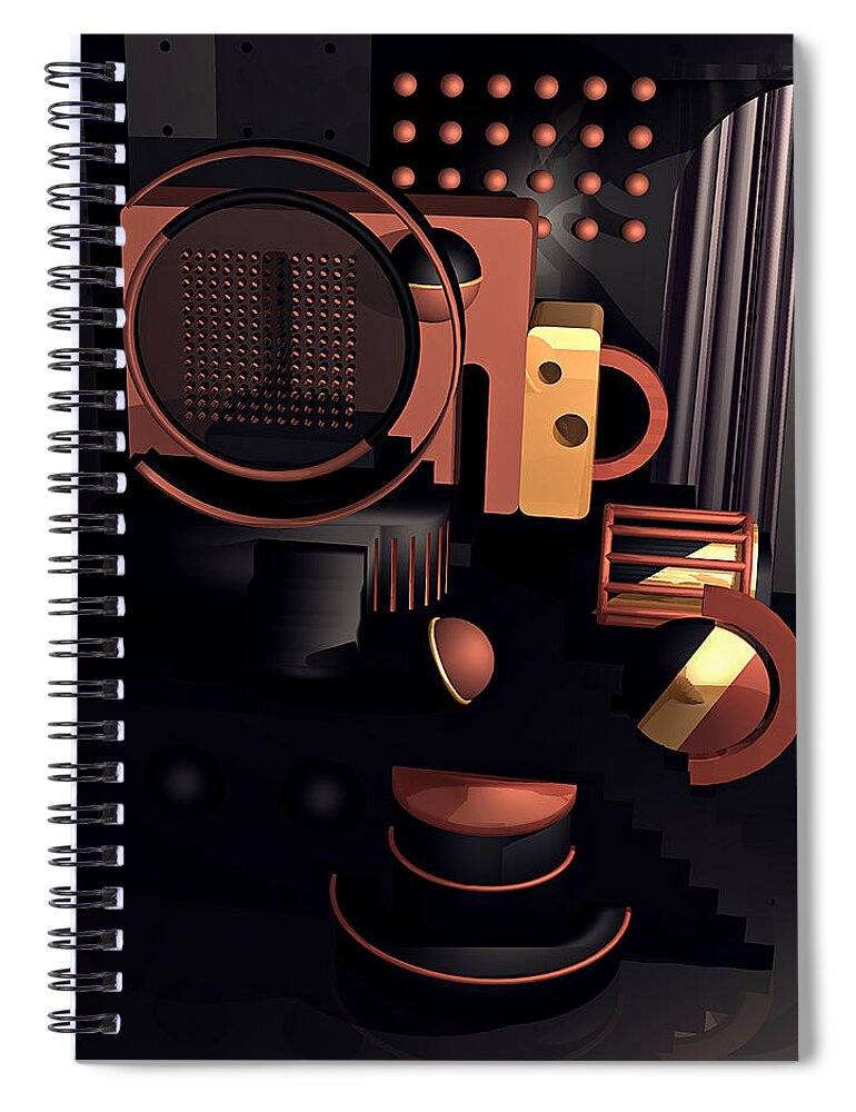 Drawing Spiral Notebook featuring the digital art Composition 033 by Andrei SKY