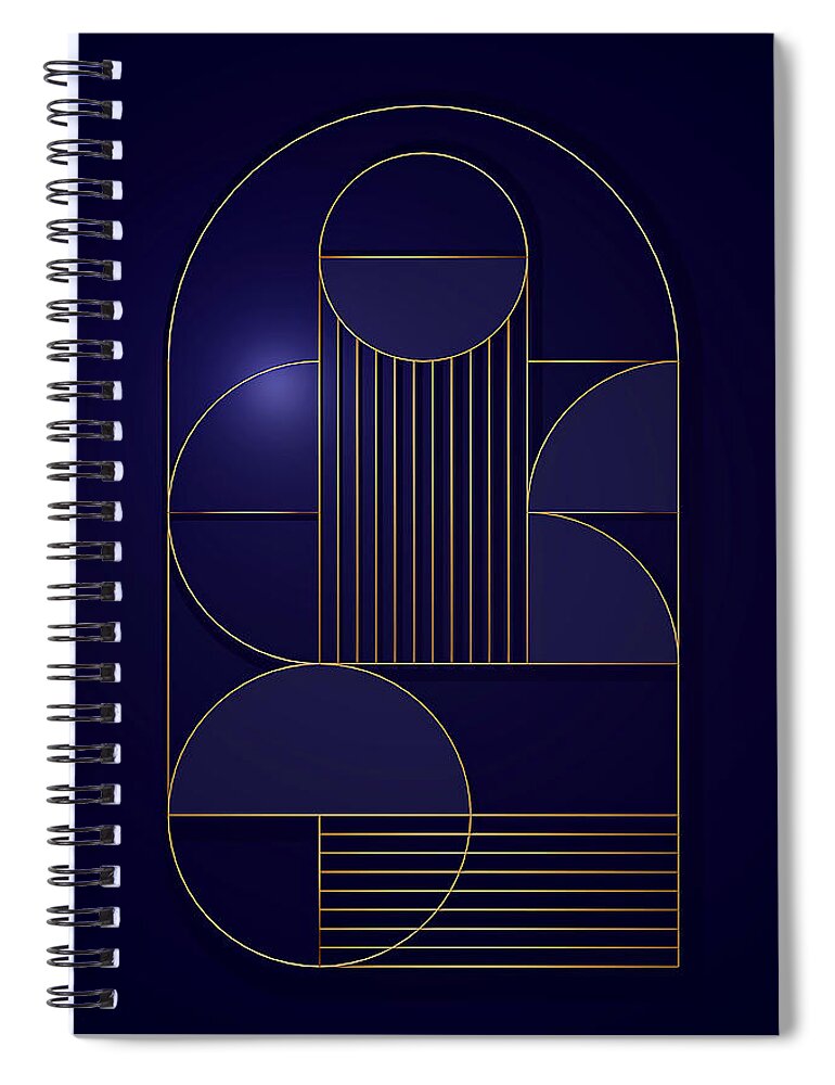 Digital Spiral Notebook featuring the digital art Composition DECO34 by Andrei SKY