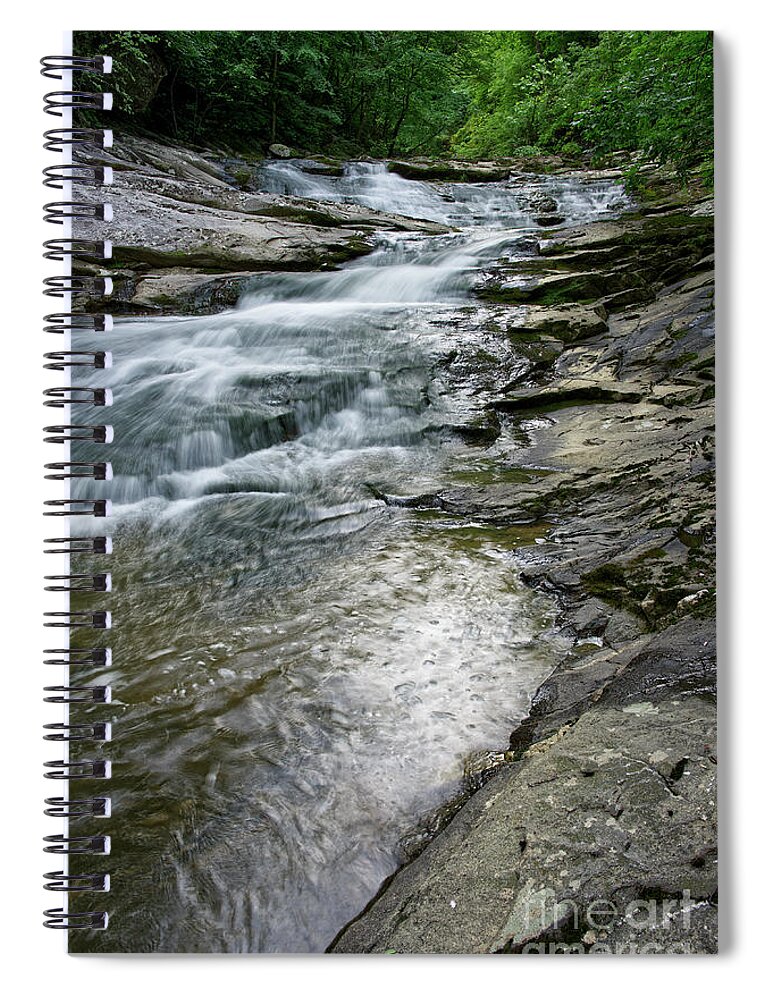 Conasauga Falls Spiral Notebook featuring the photograph Conasauga Waterfall 20 by Phil Perkins