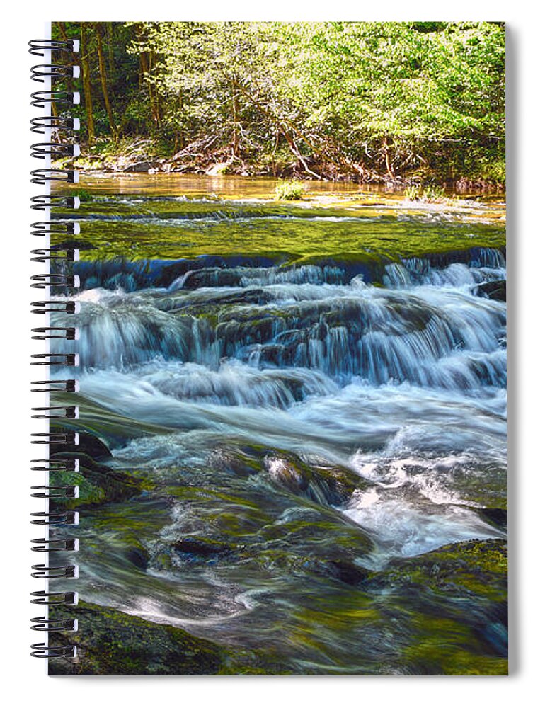 Conasauga Falls Spiral Notebook featuring the photograph Conasauga Waterfall 9 by Phil Perkins