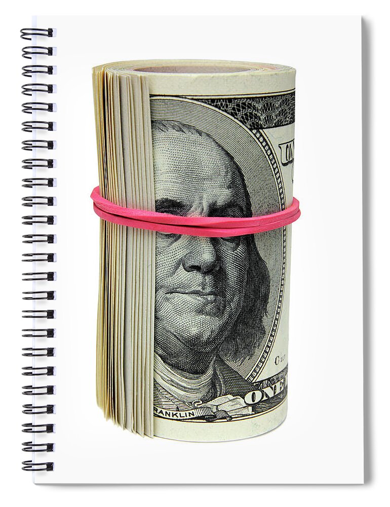 Roll Spiral Notebook featuring the photograph Concept Of Bribery by Mikhail Kokhanchikov