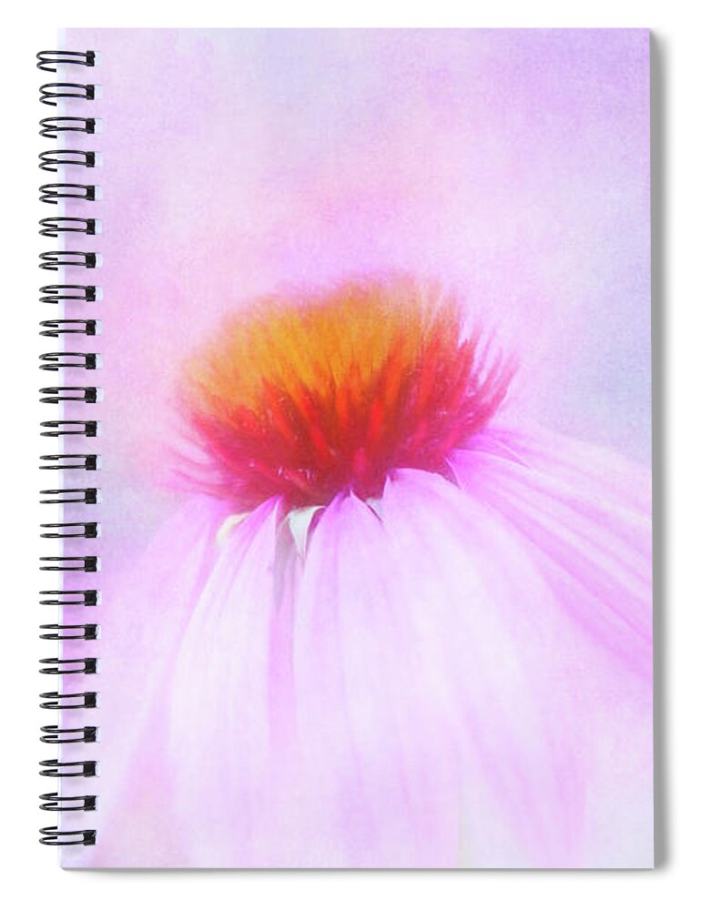 Purple Coneflower Spiral Notebook featuring the digital art Coneflower Confection by Anita Pollak