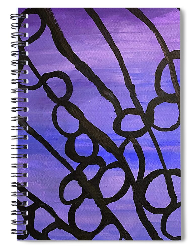 Connected Spiral Notebook featuring the mixed media Connected by Lisa Neuman