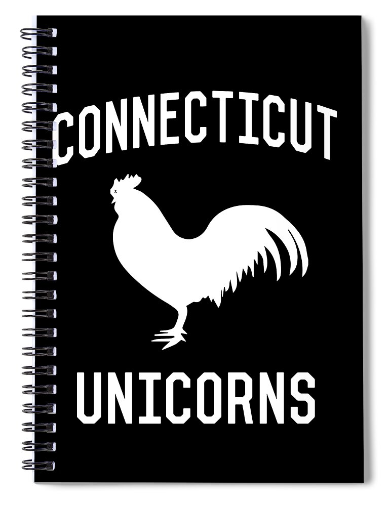 Funny Spiral Notebook featuring the digital art Connecticut Unicorns by Flippin Sweet Gear
