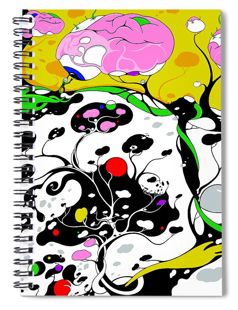 Coronavirus Spiral Notebook featuring the digital art Contagion by Craig Tilley