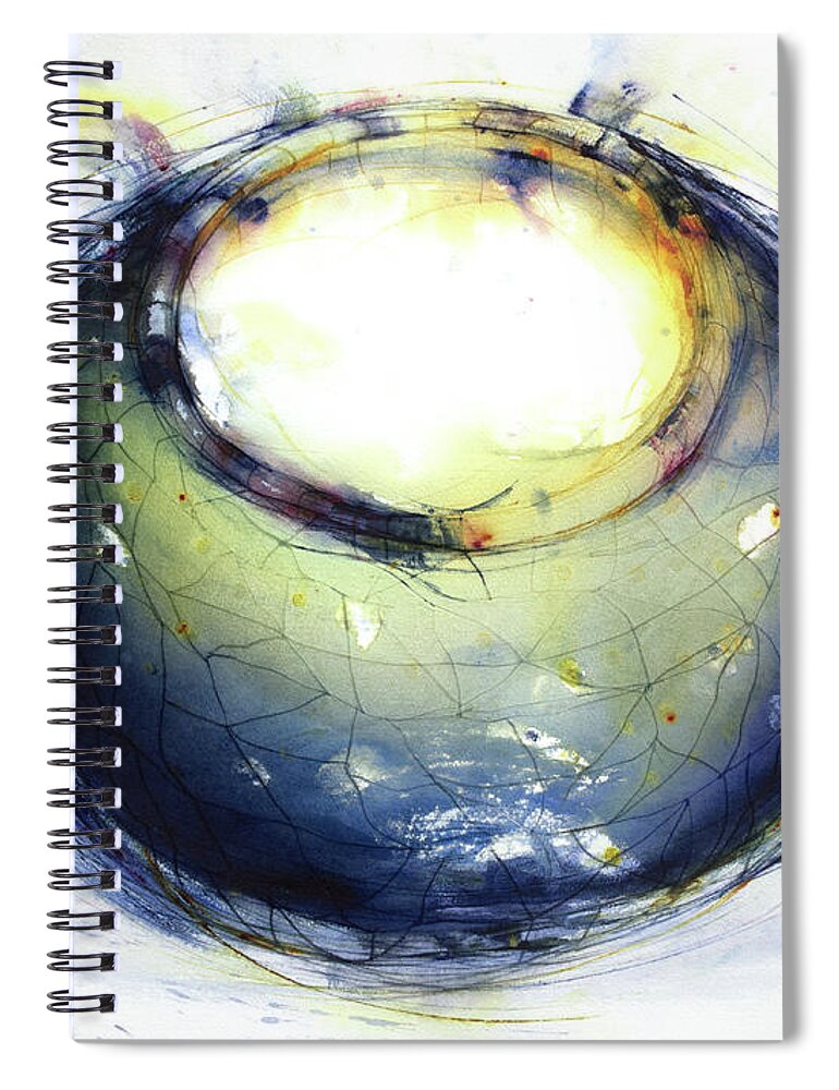  Spiral Notebook featuring the painting 'Contained' by Petra Rau