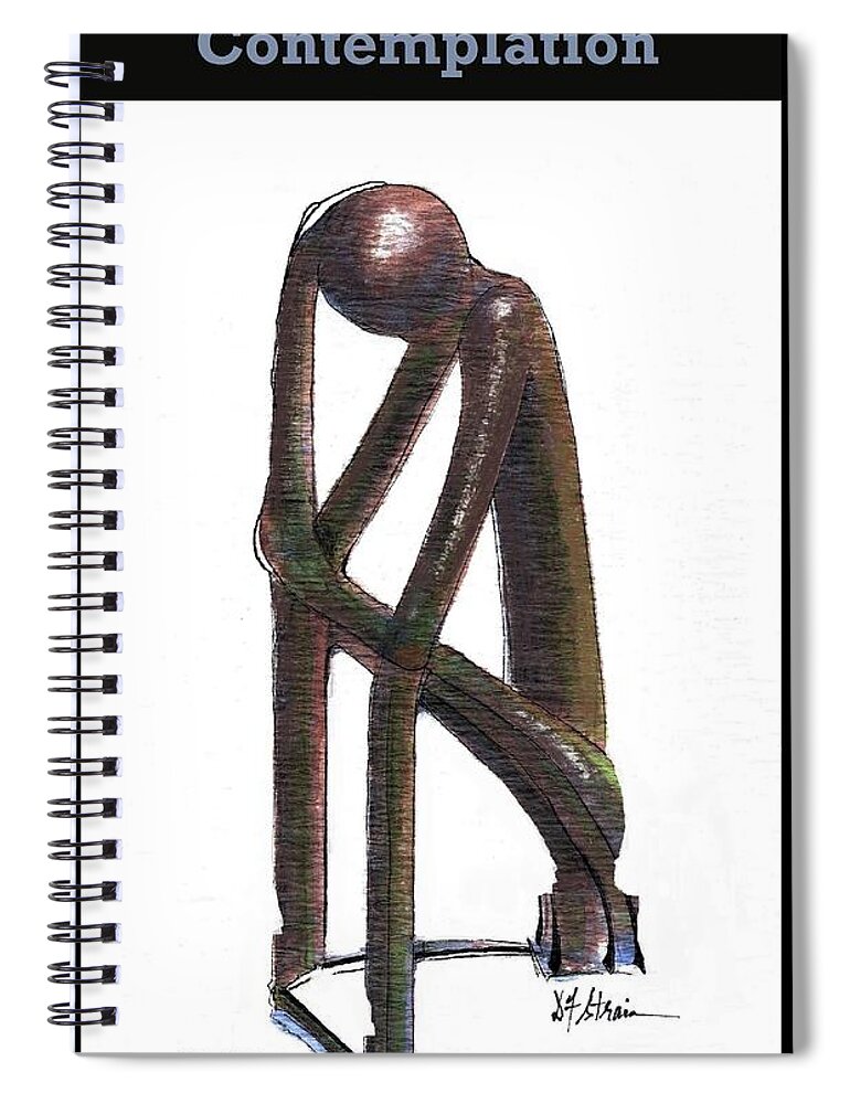 Fineartamerica.com Spiral Notebook featuring the sculpture Contemplation 1133 by Diane Strain