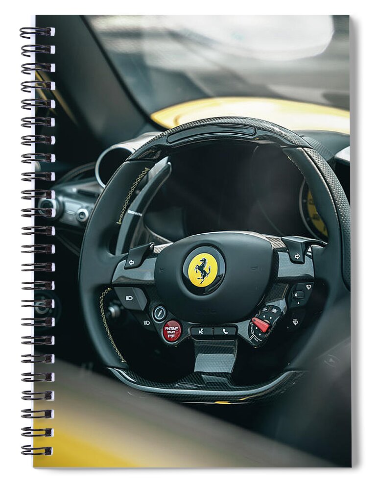 Ferrari Spiral Notebook featuring the photograph Control Center by David Whitaker