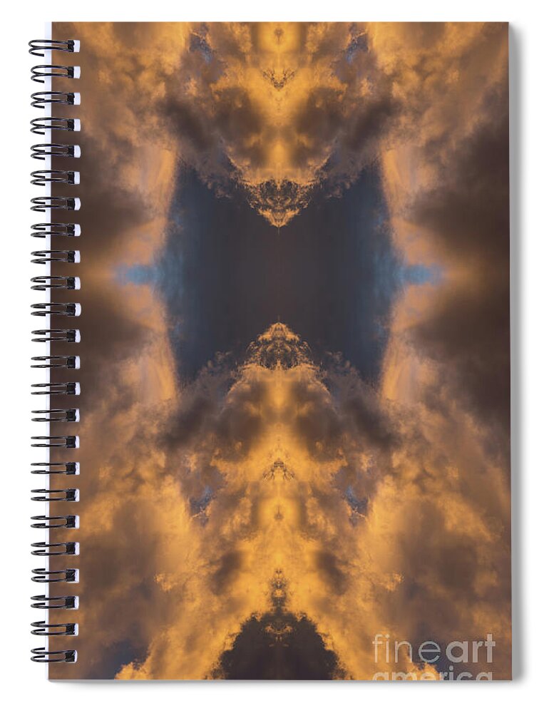 Clouds Spiral Notebook featuring the digital art Convergence of air and light by Adriana Mueller