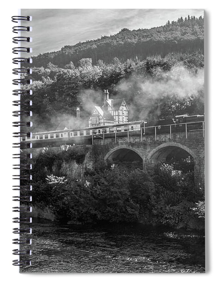 Train Spiral Notebook featuring the photograph Conwy Valley Railway by Rob Hemphill