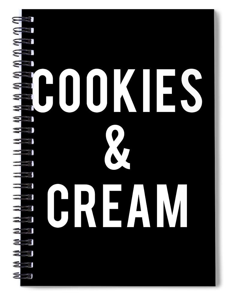 Funny Spiral Notebook featuring the digital art Cookies and Cream Costume by Flippin Sweet Gear