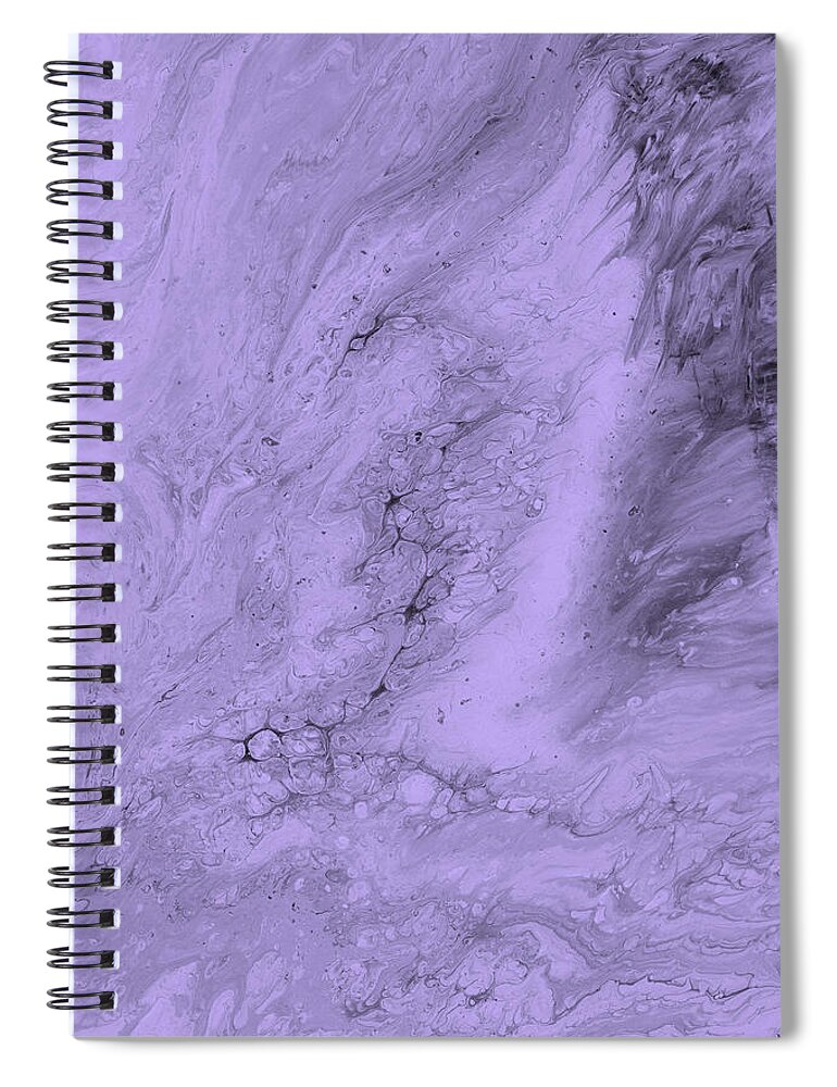 Lavender Spiral Notebook featuring the painting Lavender Purple by Abstract Art