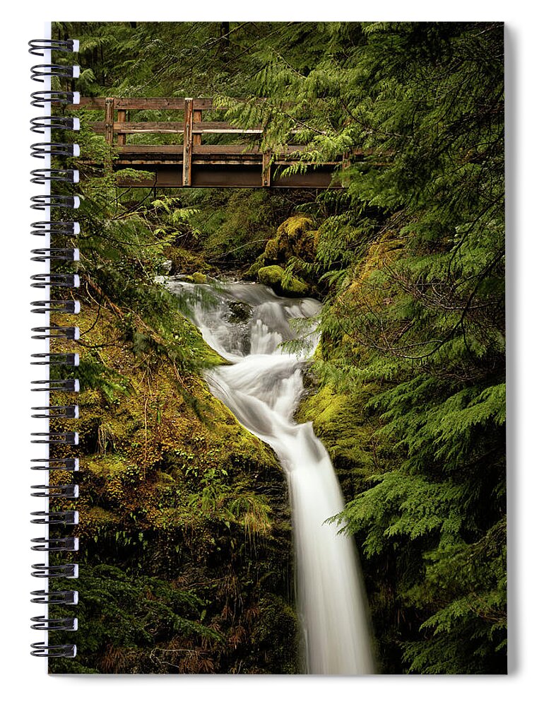 Waterfall Spiral Notebook featuring the photograph Copper Creek Falls by Chuck Rasco Photography