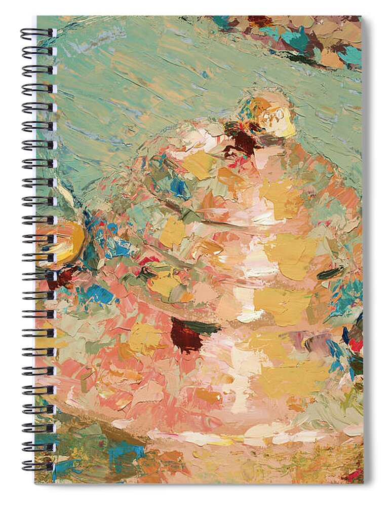 Copper Spiral Notebook featuring the painting Copper Kettle, 2010 by PJ Kirk