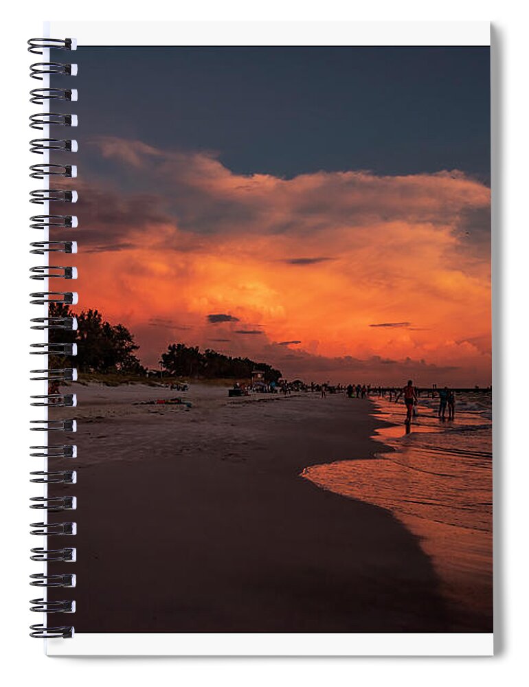 Anna Maria Island Spiral Notebook featuring the photograph Coquina Beach Clouds 2 by ARTtography by David Bruce Kawchak