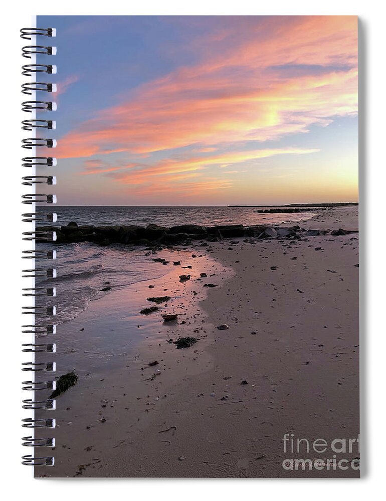 Coral Sky Spiral Notebook featuring the photograph Coral Sky by Michelle Constantine